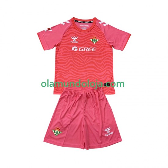 Camisola Real Betis Guarda-redes Criança Equipamento Quarto 2024-2025 Manga Curta